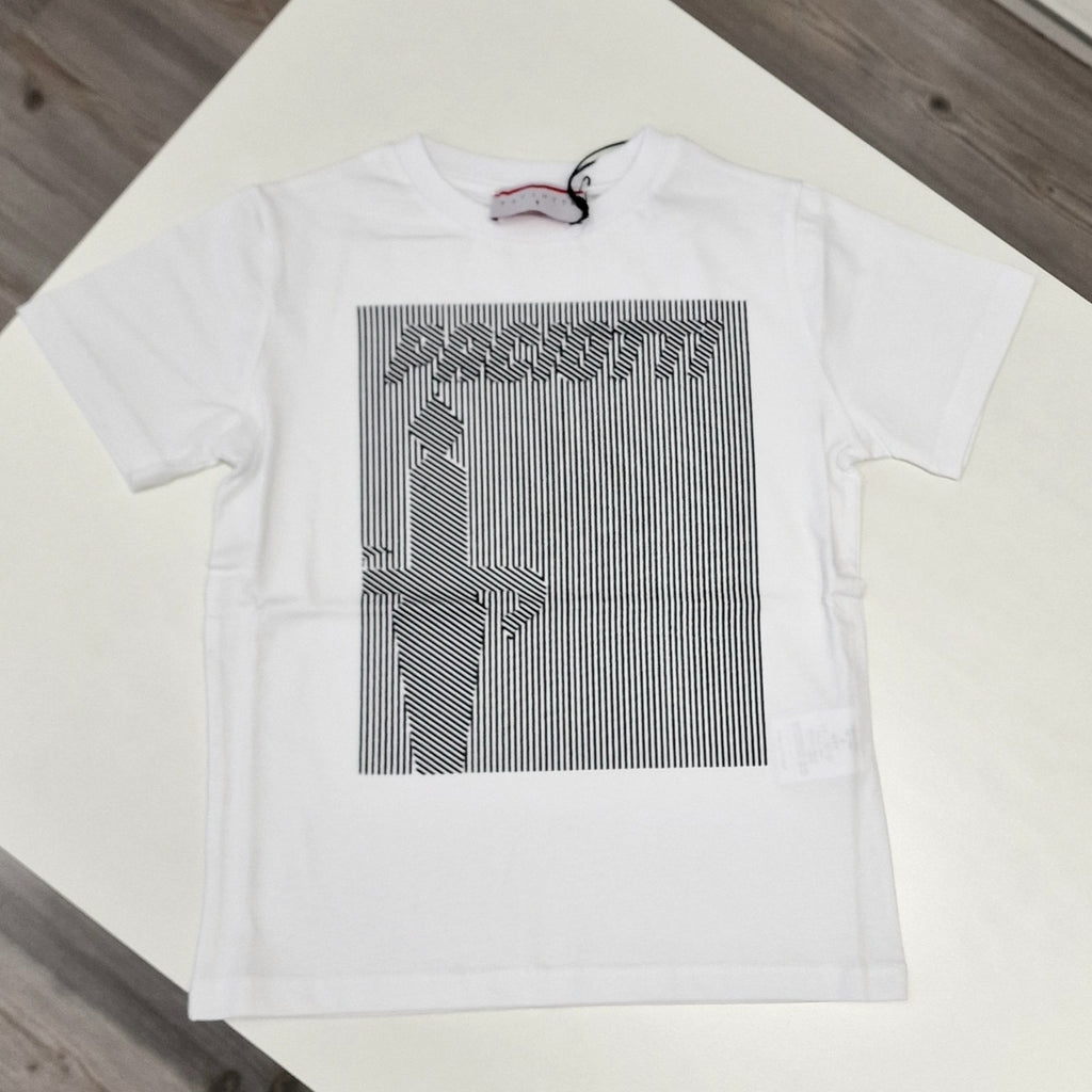 T-shirt bianca con stampa psichedelica paciotti