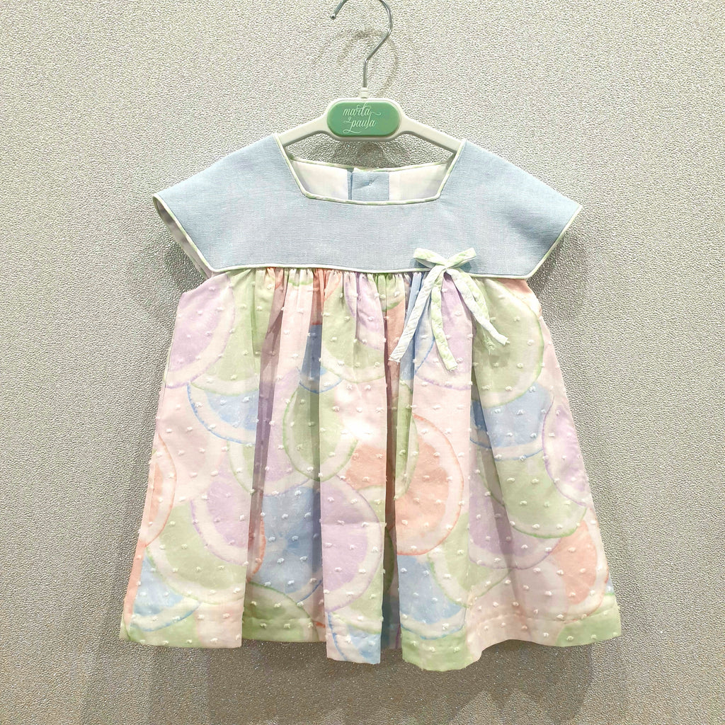 Vestito bambina con stampa bolle colorate