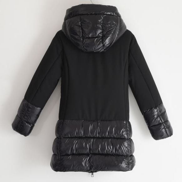 Giubbotto bambina lungo piumino e tessuto termico