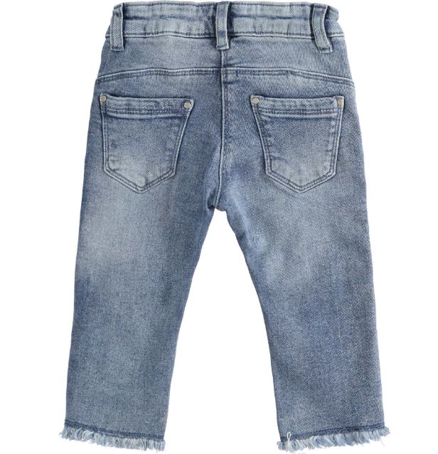 Jeans bambina con toppe foderate con paillettes – SUPER KIDS