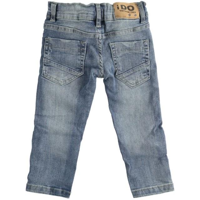 Jeans bambino linea stretta con graffi