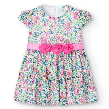 Vestito bambina fantasia microfiori