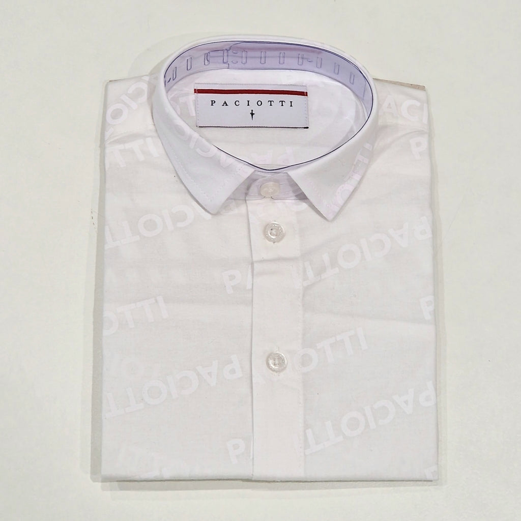 Camicia bambino stampa multi logo tono su tono