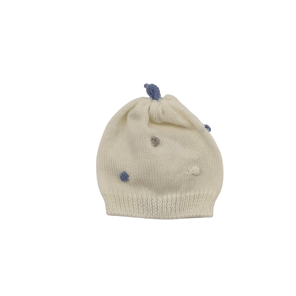 Cappello neonato 100% lana fantasia scacchi