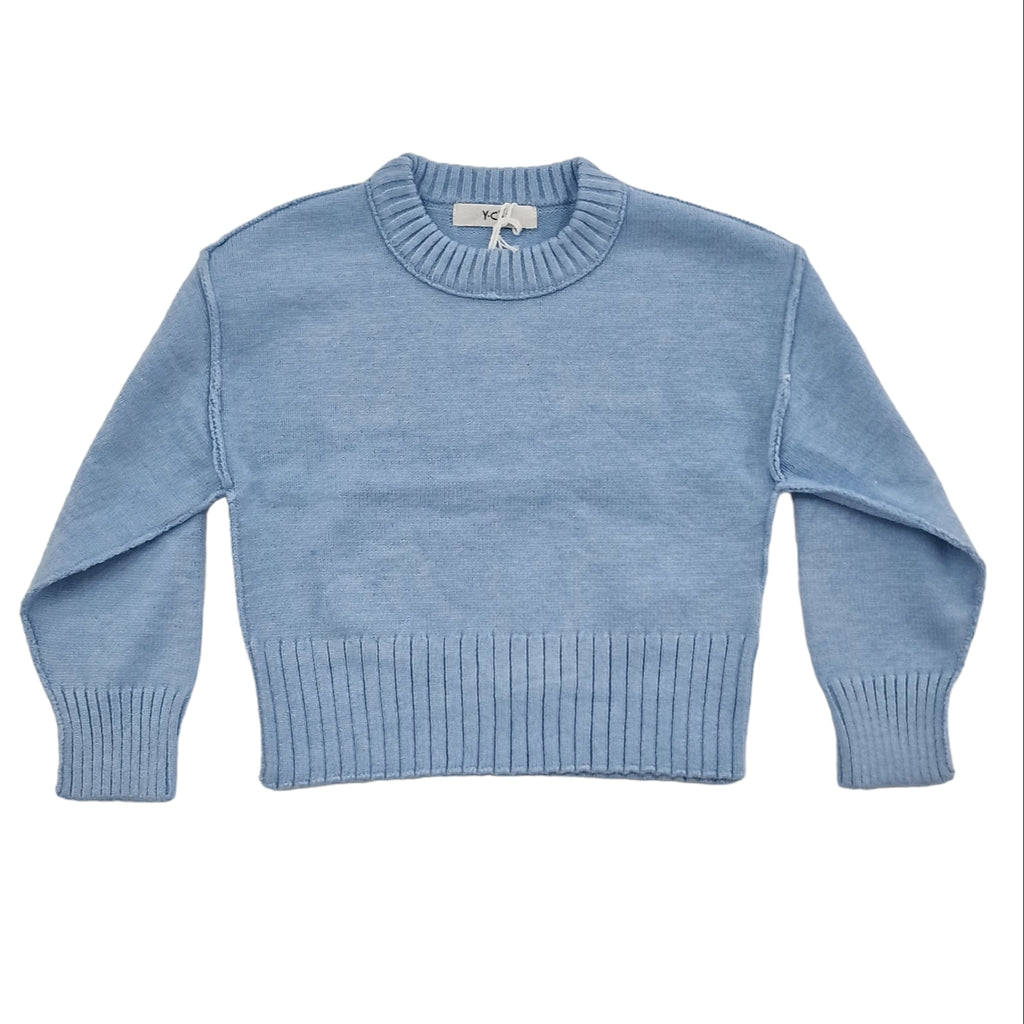 Pullover bambina celeste