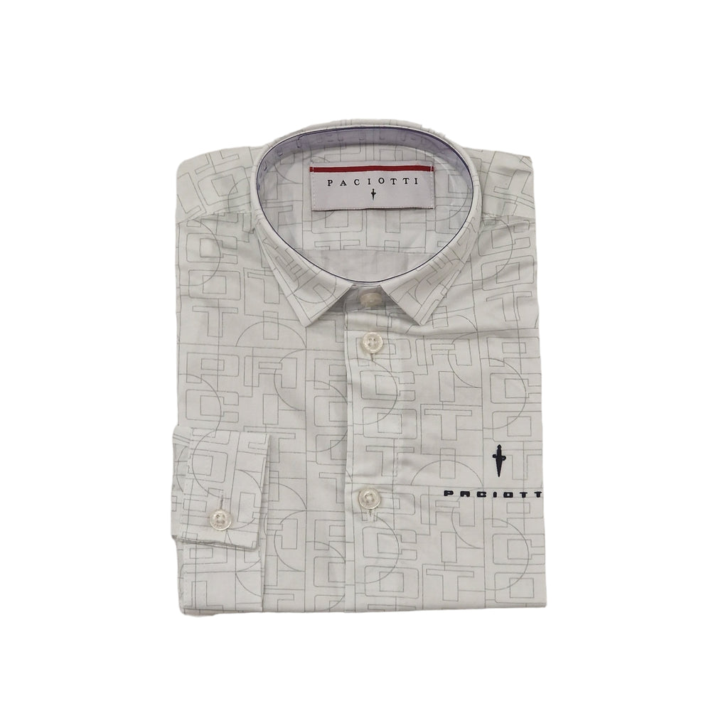 Camicia bambino fantasia multi logo