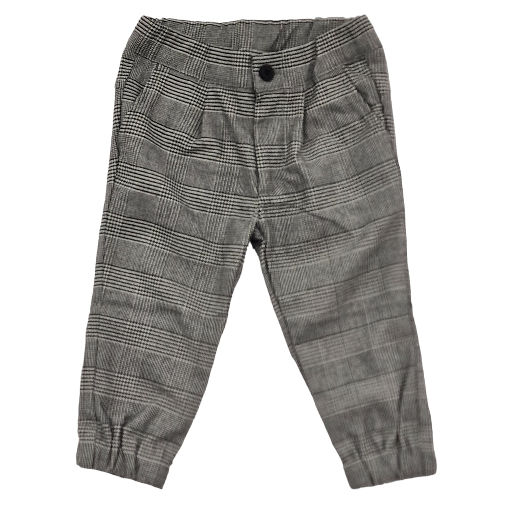 Pantalone bambino fantasia scozzese stretto