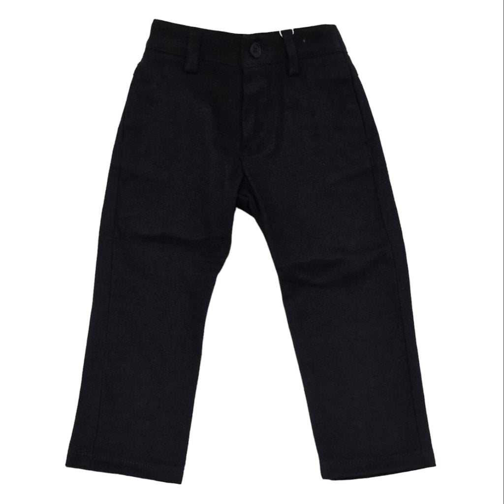 Pantalone morbido bambino nero con tasca a filo