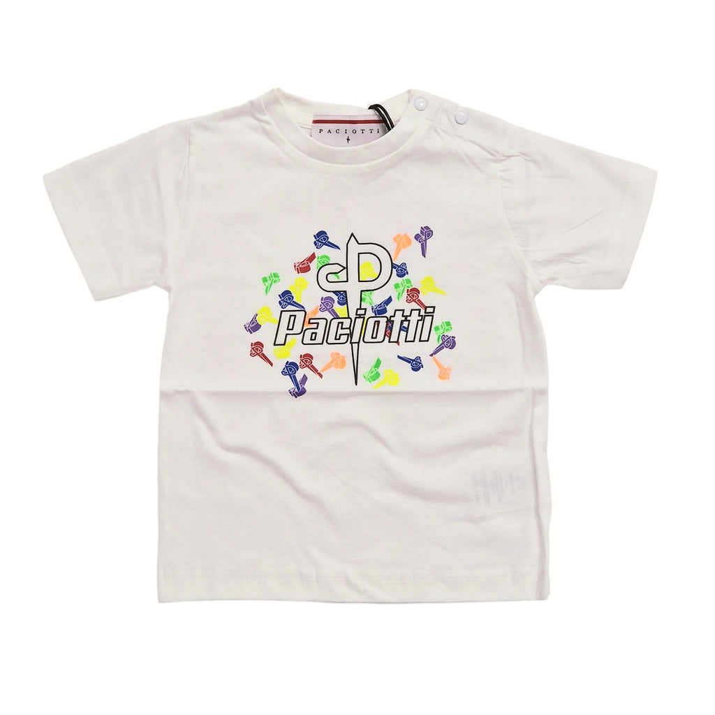 T-shirt bambino con stampa spade colorate paciotti