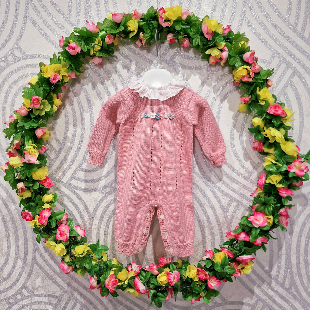 Tutina neonata 100% cotone con rombi e rose comprese babbucce