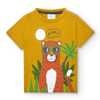 T-shirt bambino tigrotto con occhiali da sole