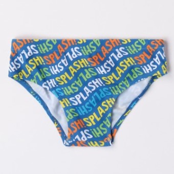 Costume bambino slip con scritte splash