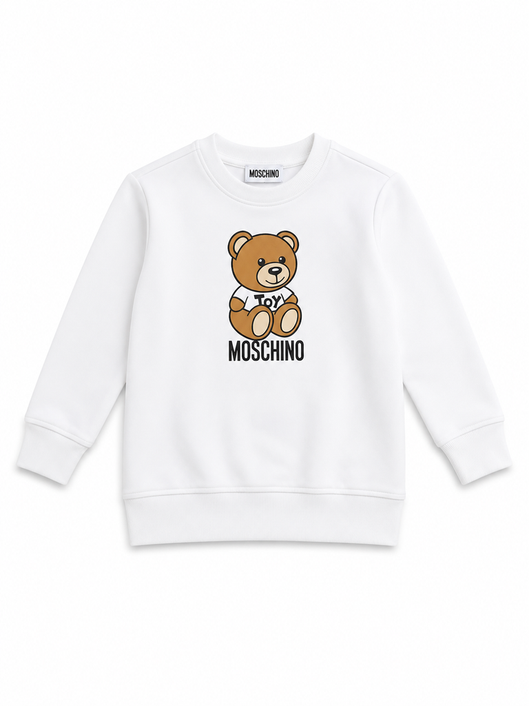 Felpa bambina bianca Moschino Toy
