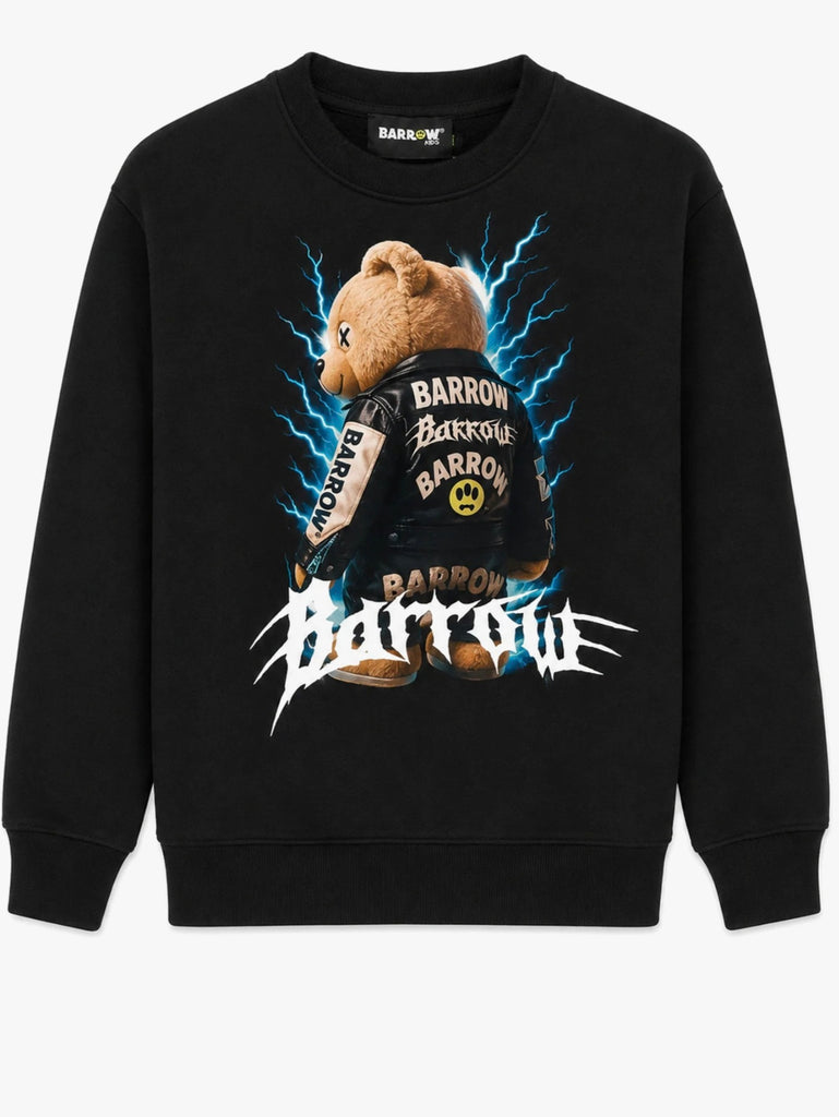 Felpa nera invernale Barrow Kids orso giubbotto ecopelle