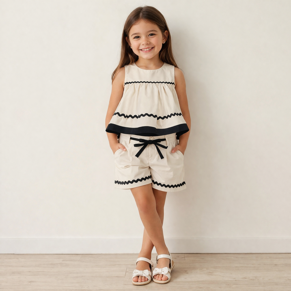 Completo bambina casacca con short coordinato