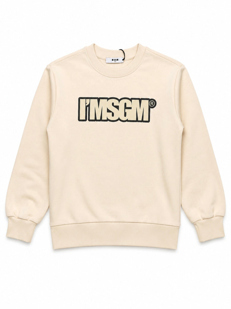 Felpa beige unisex linea msgm