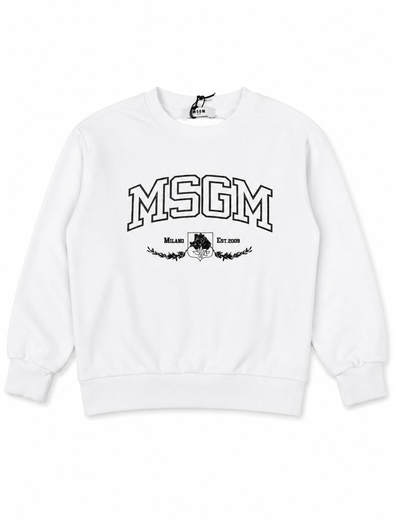 Felpa bianca unisex linea msgm