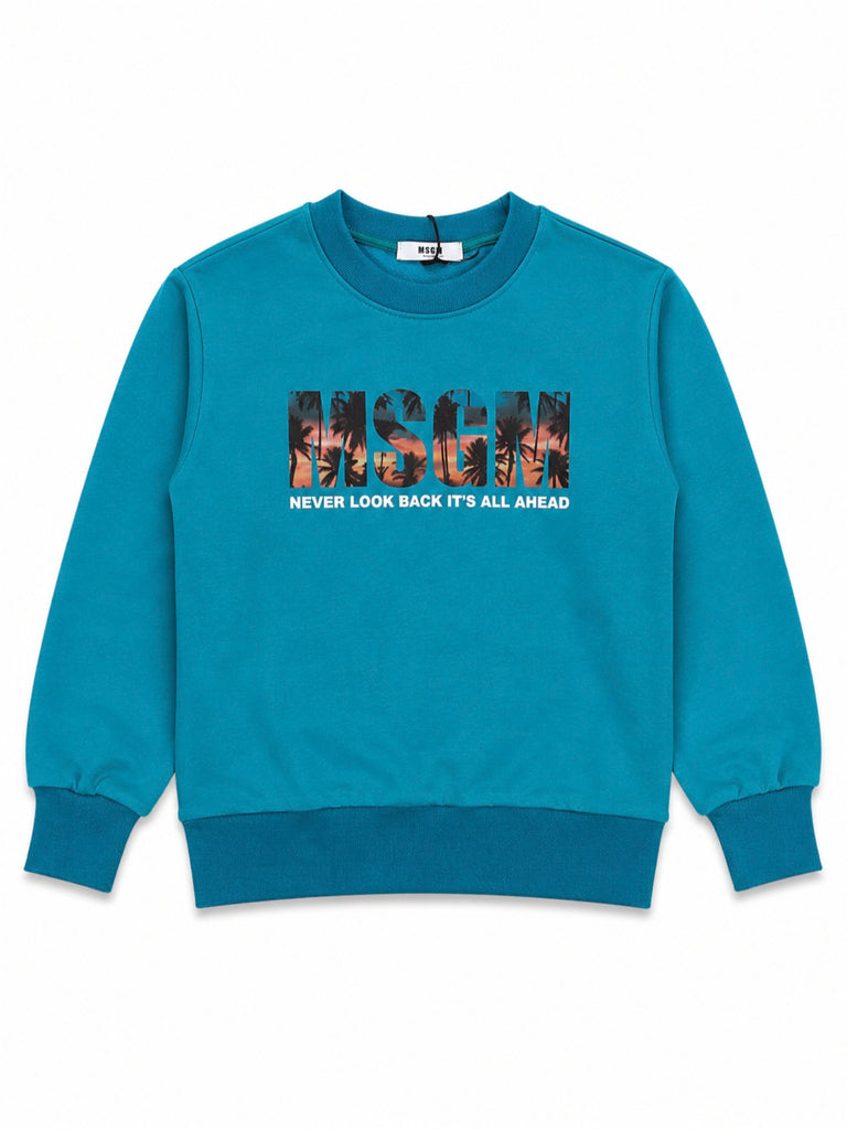 Felpa verde acqua unisex MSGM
