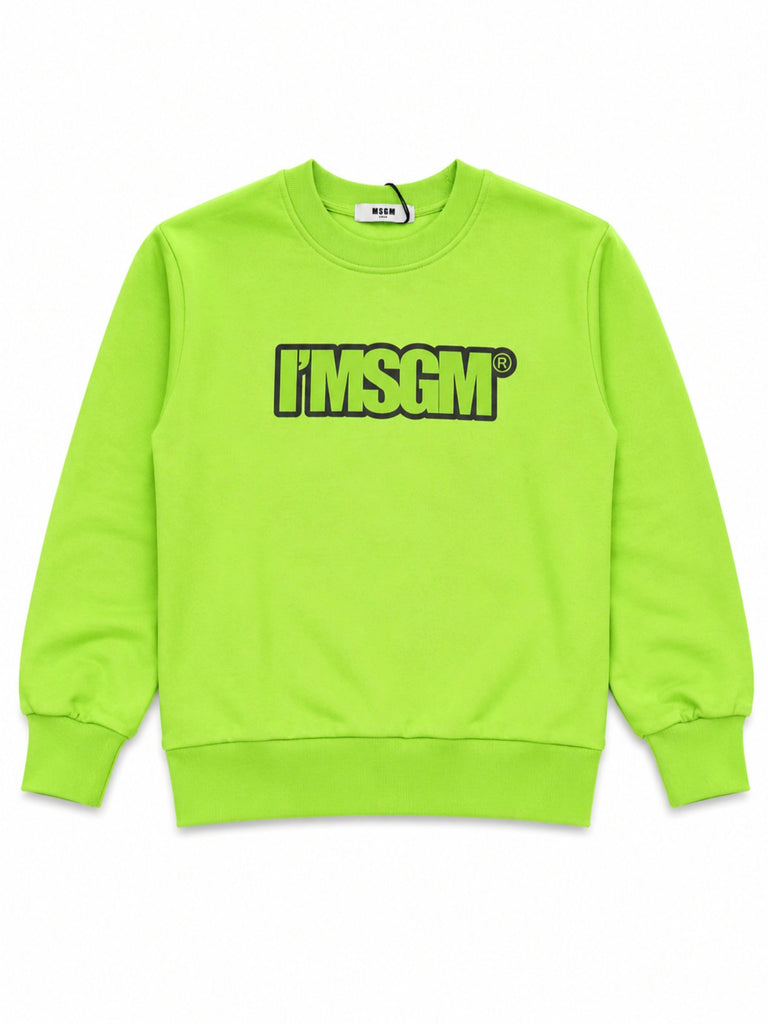 Felpa verde fluo unisex linea msgm