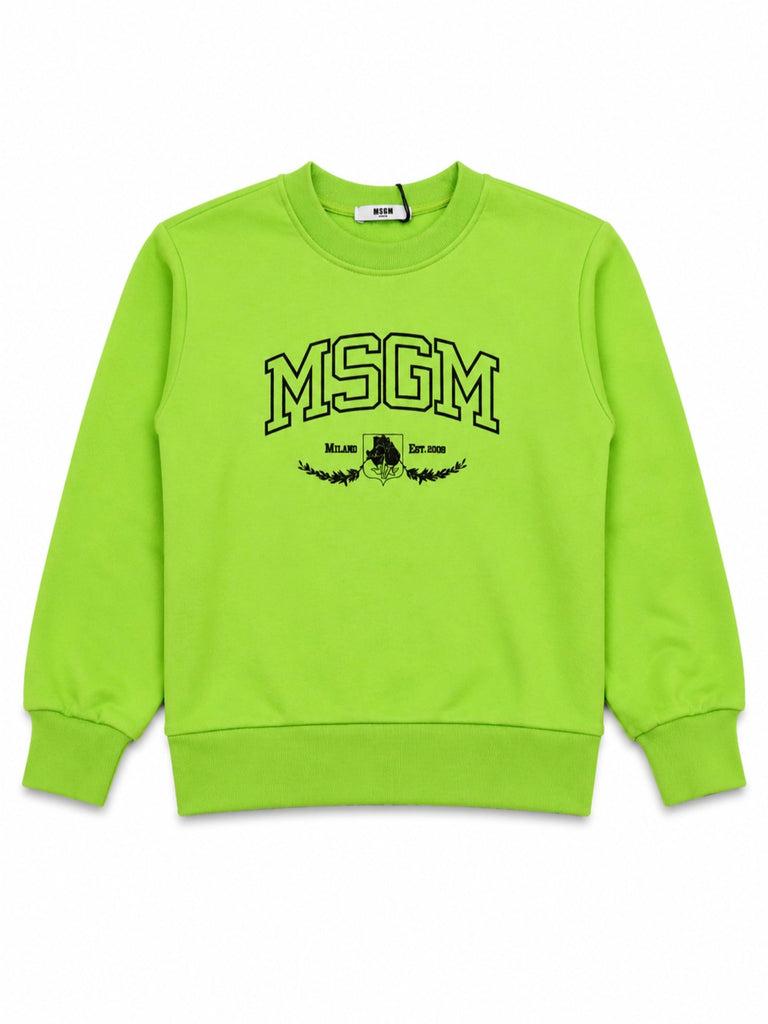 Felpa verde fluo unisex linea msgm