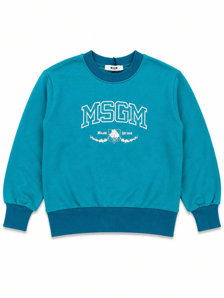 Felpa verde acqua unisex MSGM