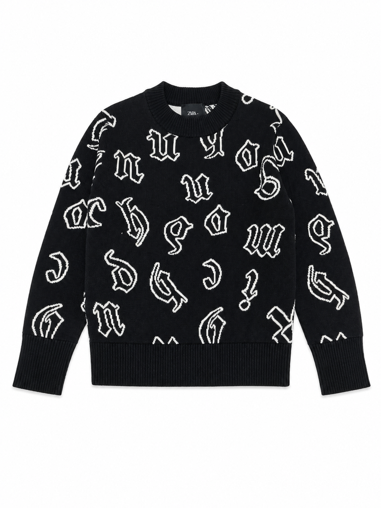 Pullover bambino John Richmond multiscritte