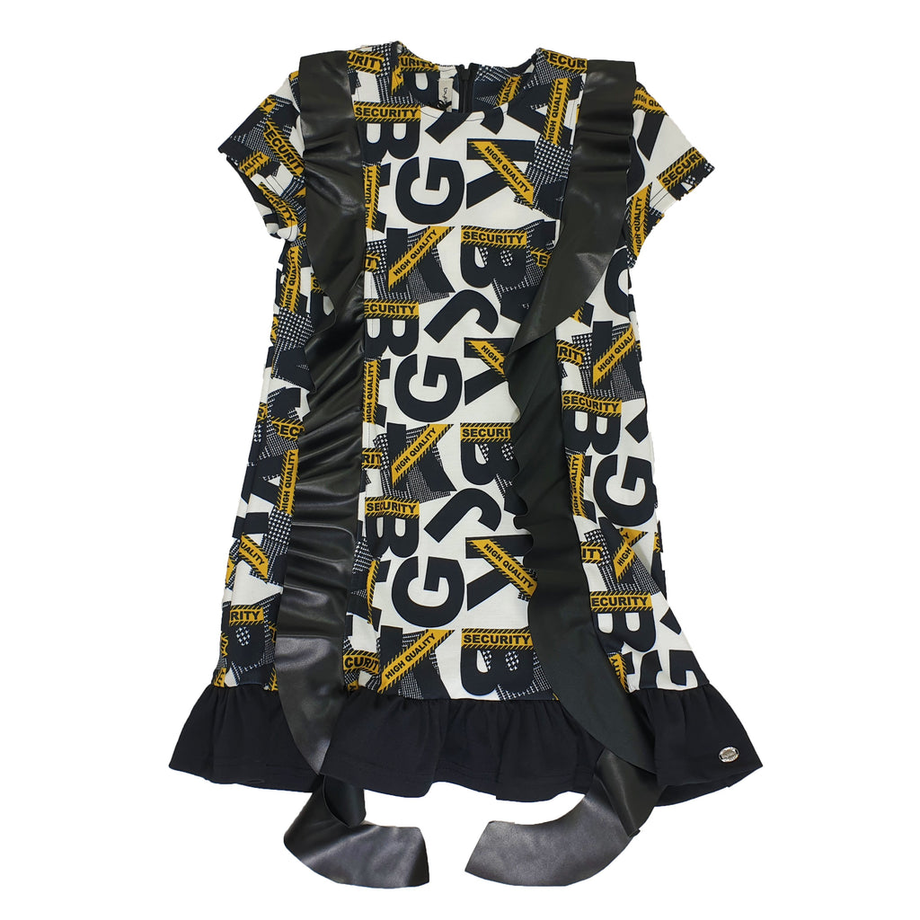 VESTITO BYBLOS CON STAMPA LETTERE CON ROUGE APPLICATA – SUPER KIDS