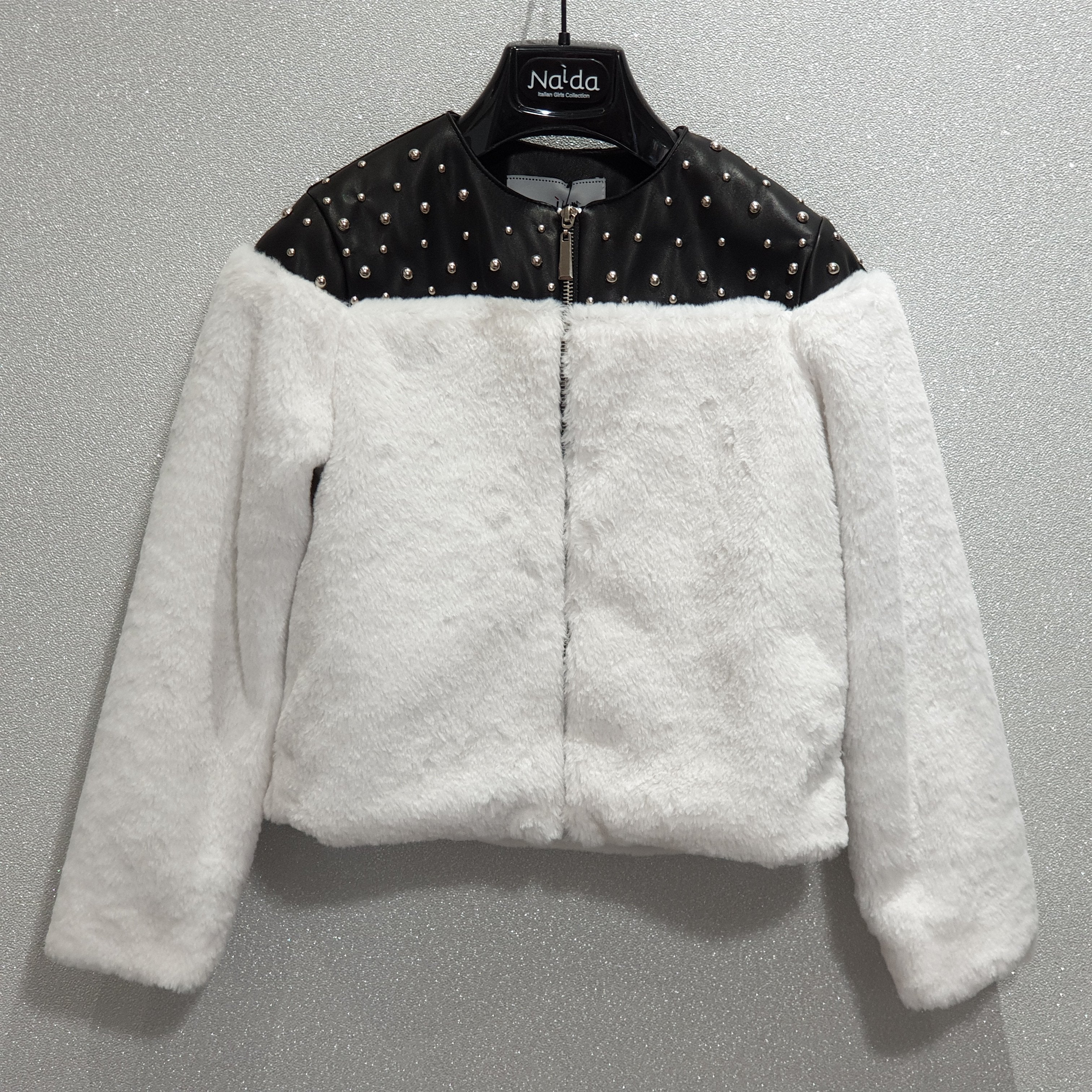 Pellicciotto bambina bianco top