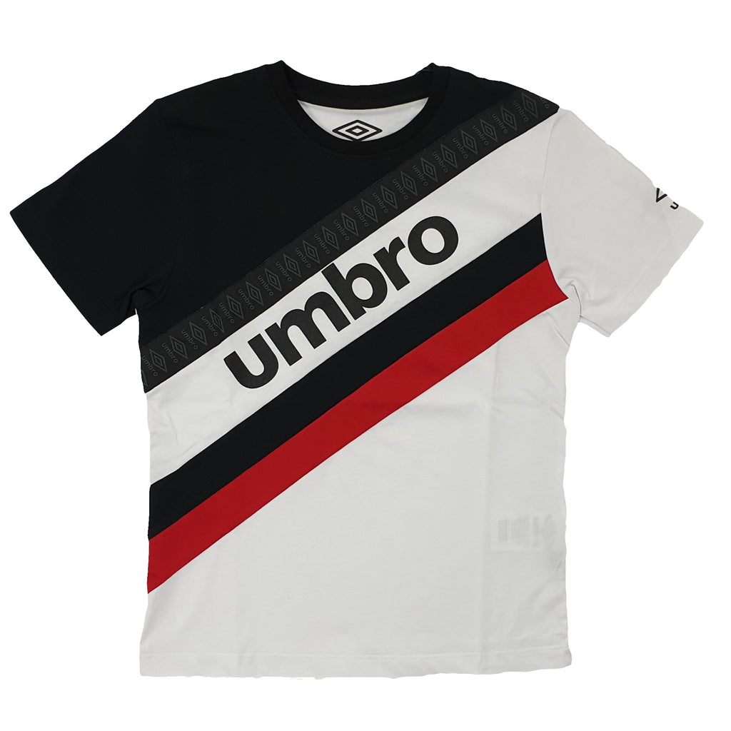 T-shirt bambino UMBRO con fasce a contrasto oblique