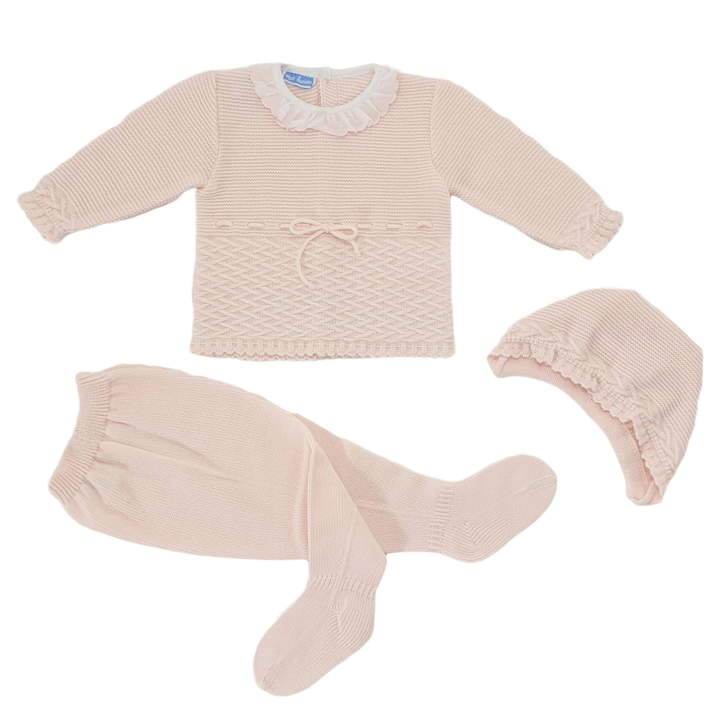 Completo neonata rosa 3 pezzi