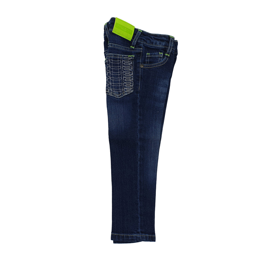 Jeans bambino Paciotti con logo fluo