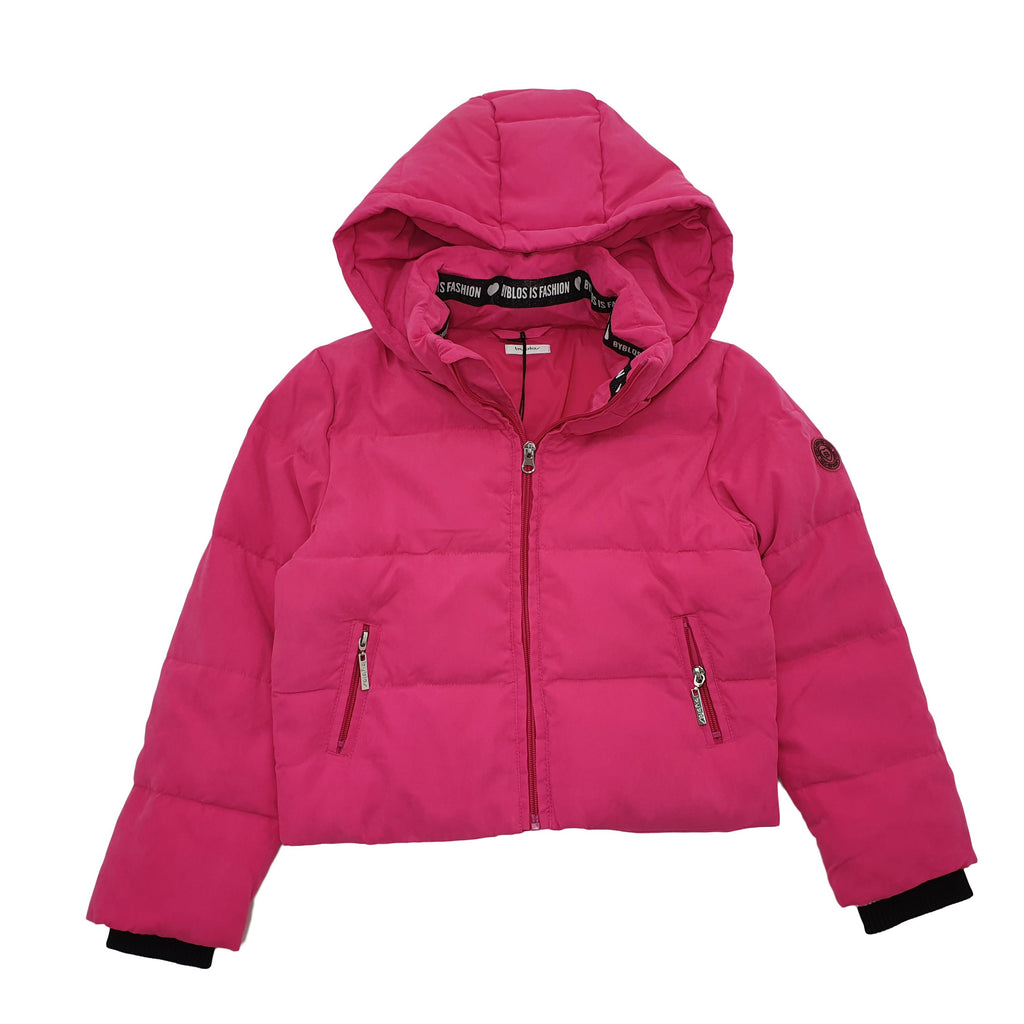 Giubbotto bambina stile puffy fuxia