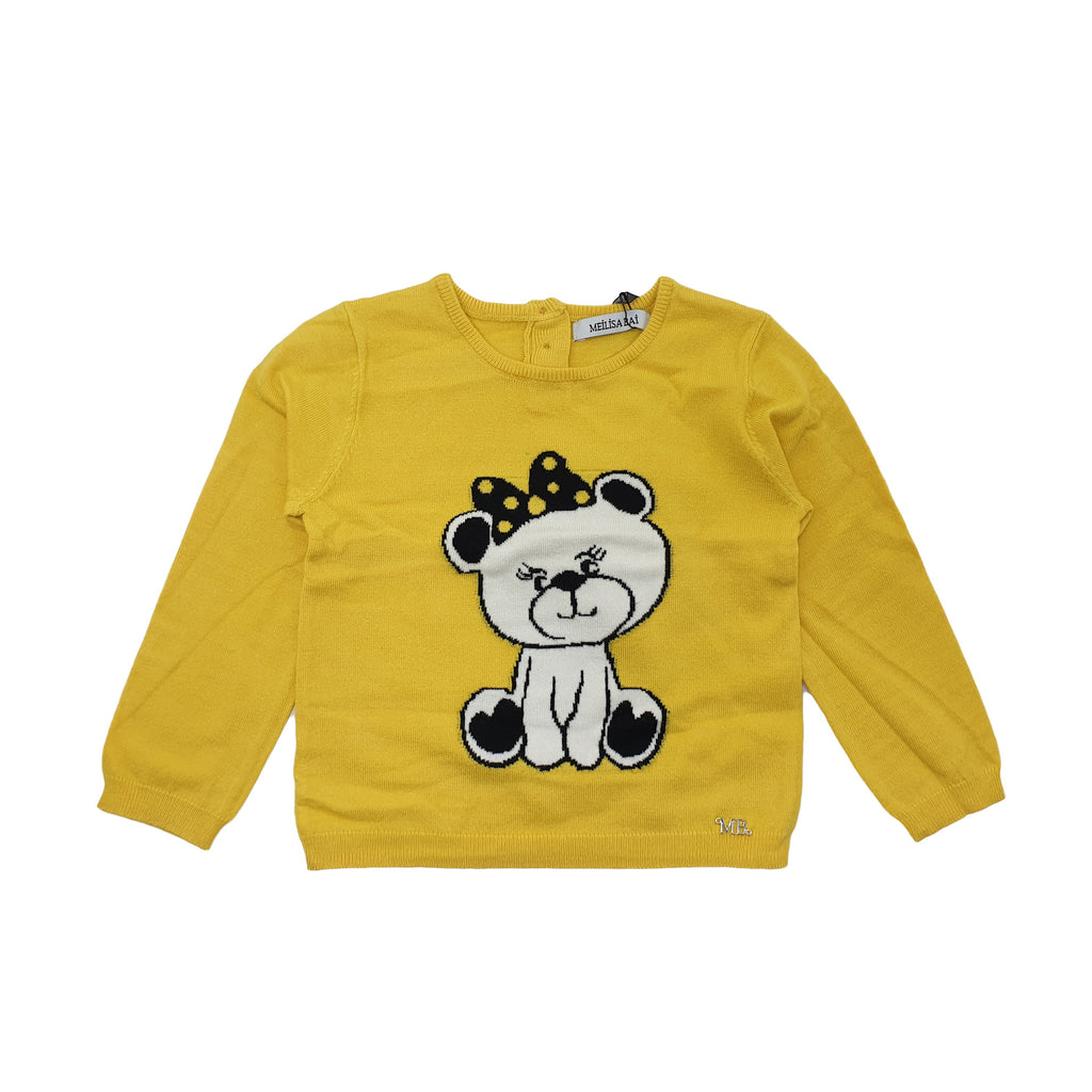 Pullover bambina con orsetto in love