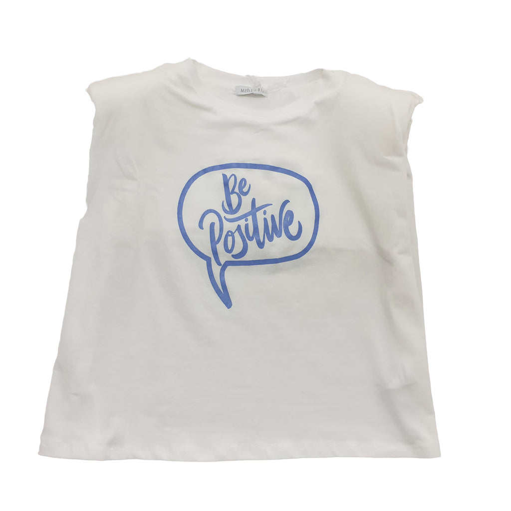 T-shirt bambina BOX con spalline e stampa sul davanti