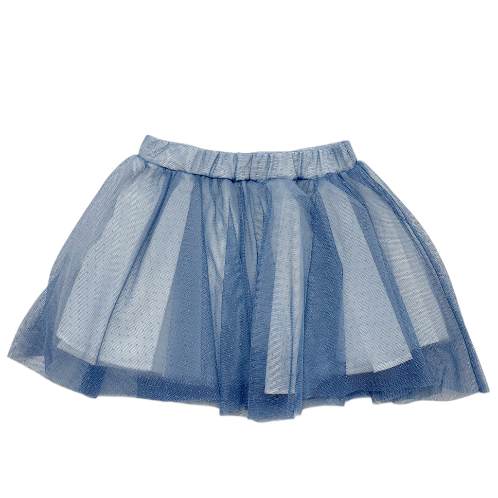 gonna bambina in tulle color polvere