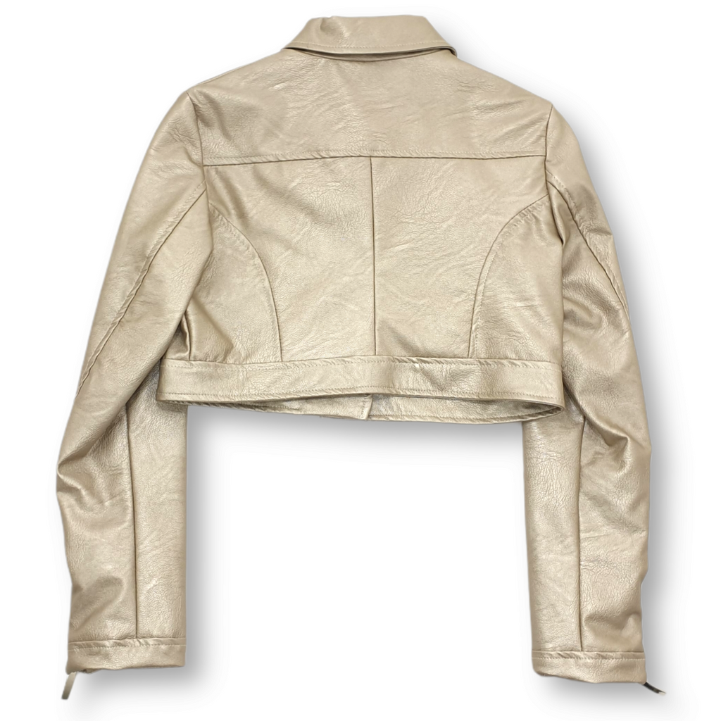 Twin Set Giacca Pelle Oro Bambina Giacca Ecopelle Dorata Giubbotto