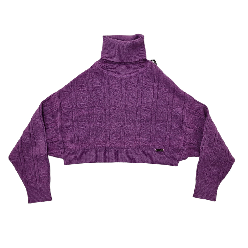 Pullover bambina corto con trecce