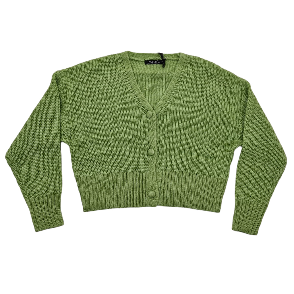 Cardigan bambina verde