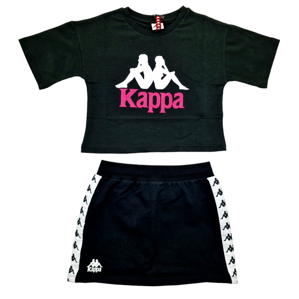 Completo bambina gonna con t-shirt coordinata Kappa