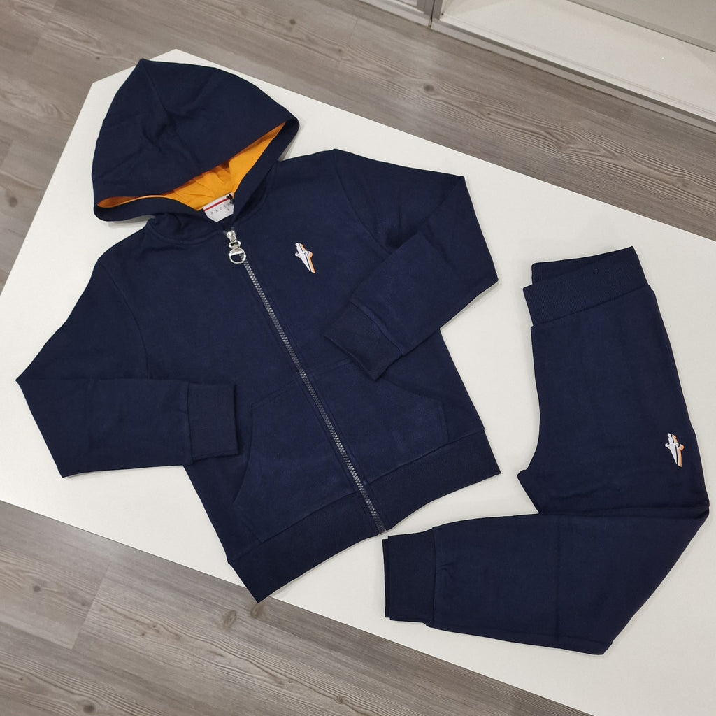 Tuta bambino garzata con zip logo lato cuore junior