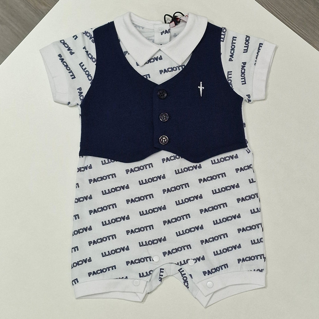 Pagliaccetto bambino con stampa multi logo paciotti