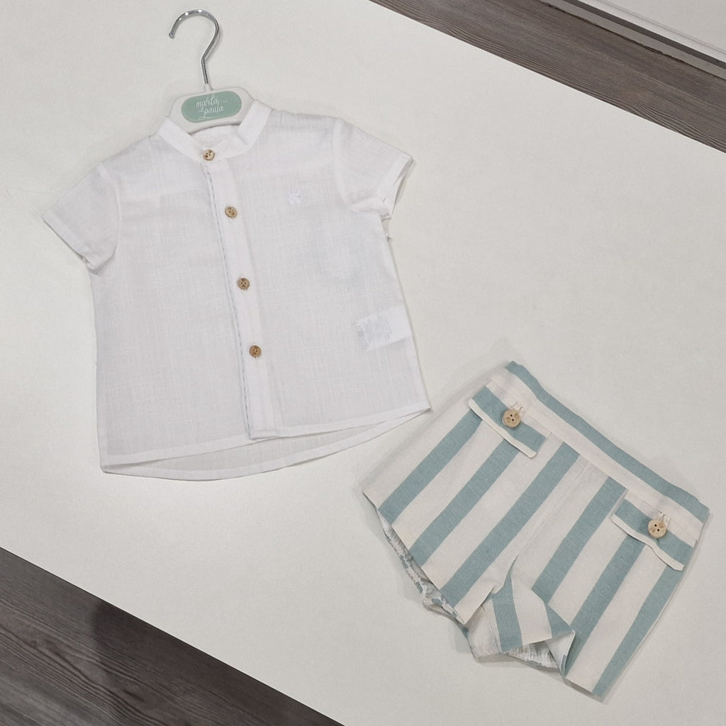 Completo bambino camicia con bermuda fasciata