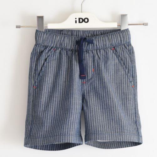 Bermuda bambino effetto denim rigato