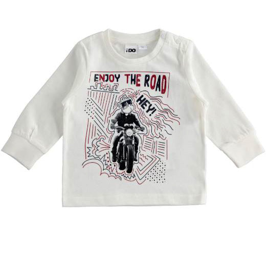 Maglia bambino con stampa gorilla in mota