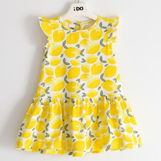 Vestitino bambina con stampa limoni