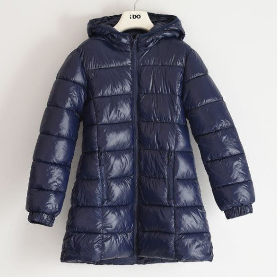 Giubbotto bambina trapuntato imbottito blu navy