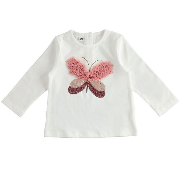 Maglia bambina in cotone con stampa sul davanti