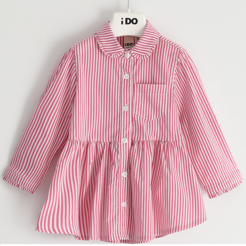 Maxi camicia bambina rigata