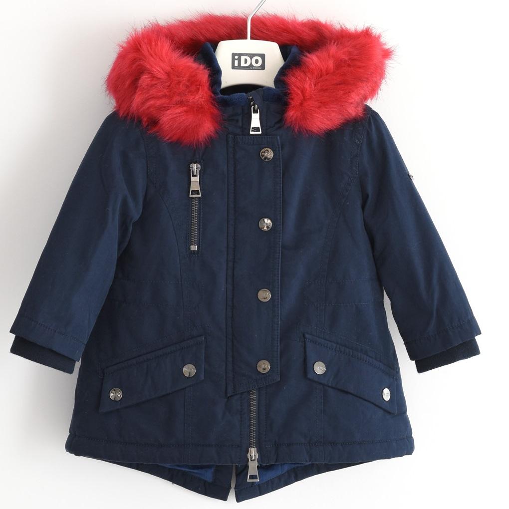 GIUBBOTTO BAMBINA MODELLO PARKA con ecopelliccia