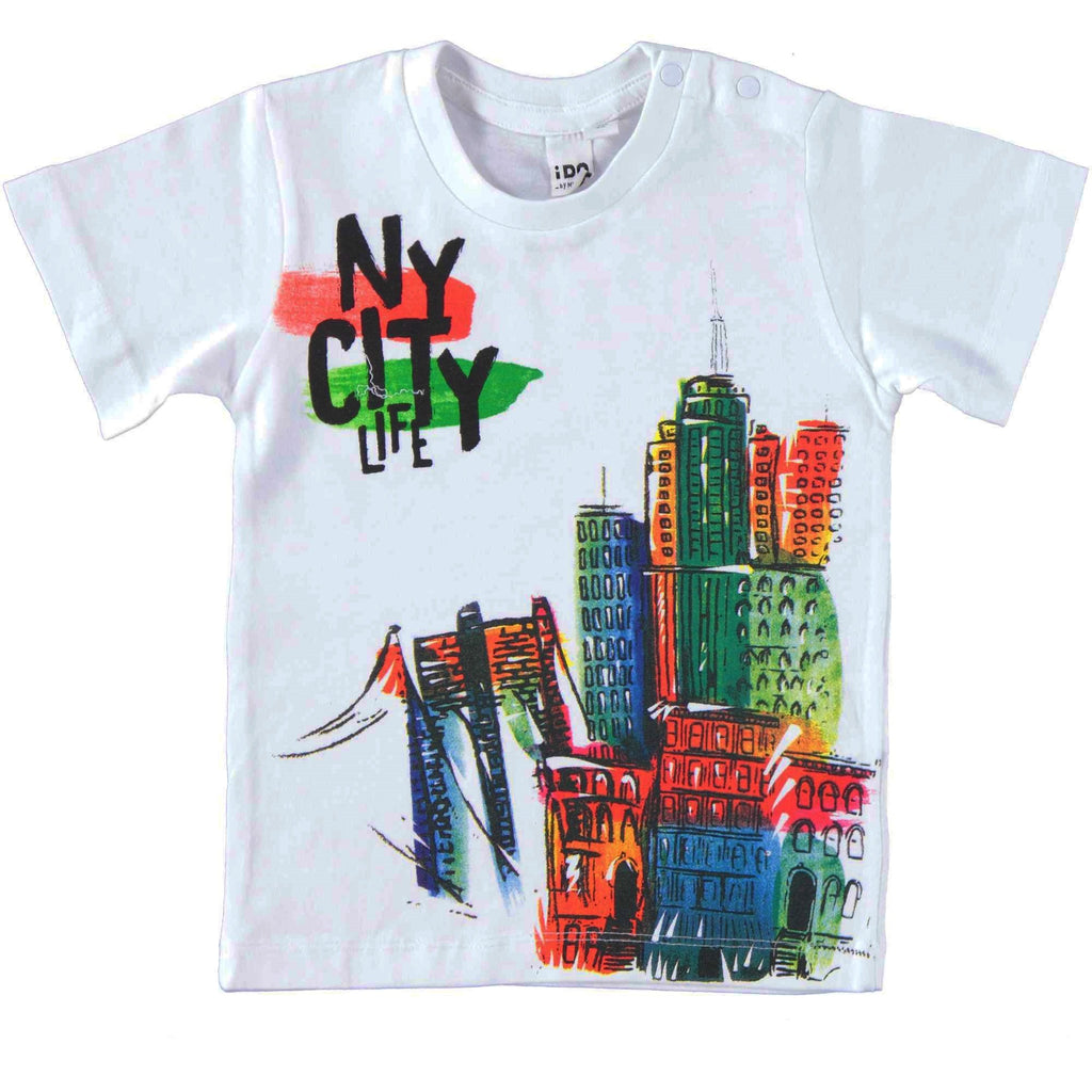 T-SHIRT bambino in cotone con stampa New York city